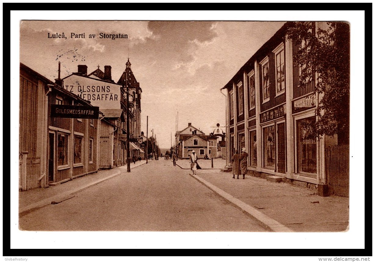 DE1016  SWEDEN   LULEA PARTI AV STORGATAN STREET SCENE POSTCARD - Sweden