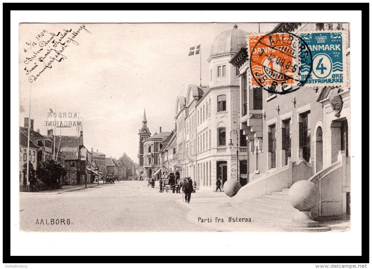 DE1024  DENMARK  AALBORG PARTI FRA OSTERAA STREET SCENE   POSTCARD - Denemarken