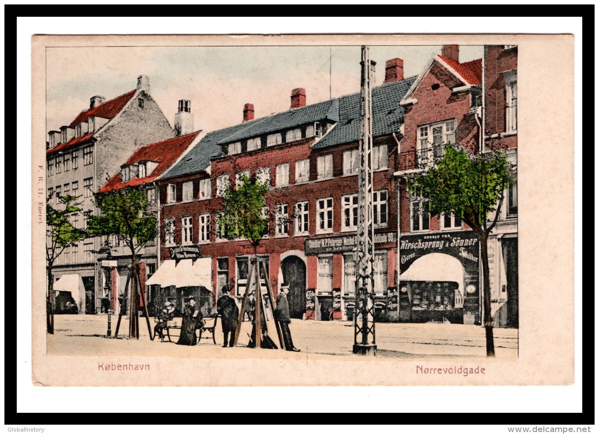 DE1028  DENMARK  KOBENHAVN NORREVOLDGADE  STREET SCENE POSTCARD - Denemarken