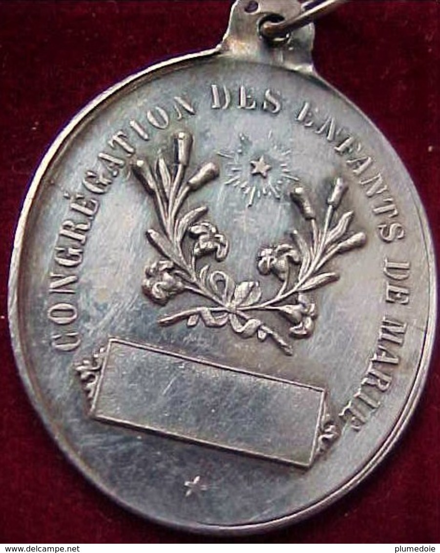 MEDAILLE RELIGIEUSE ARGENT , EGLISE IMMACULEE CONCEPTION , DIOCESE De PARIS , ENFANTS De MARIE, PENDENTIF SILVER MEDAL - Religion & Esotérisme