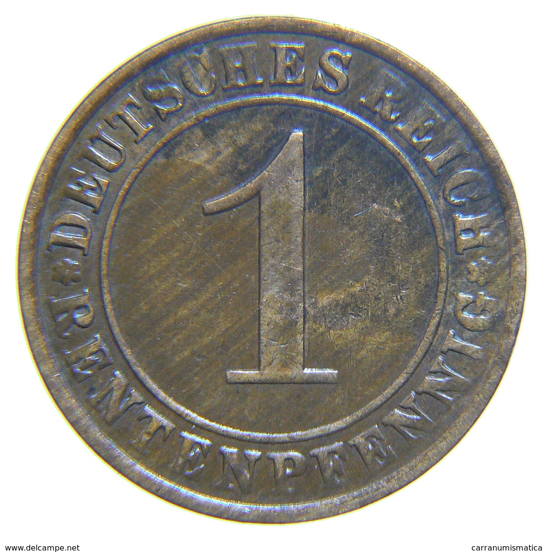 [NC] DEUTSCHLAND / GERMANY - Weimarer Republik - 1 REICHSPFENNIG ( 1924 A) - 1 Rentenpfennig & 1 Reichspfennig