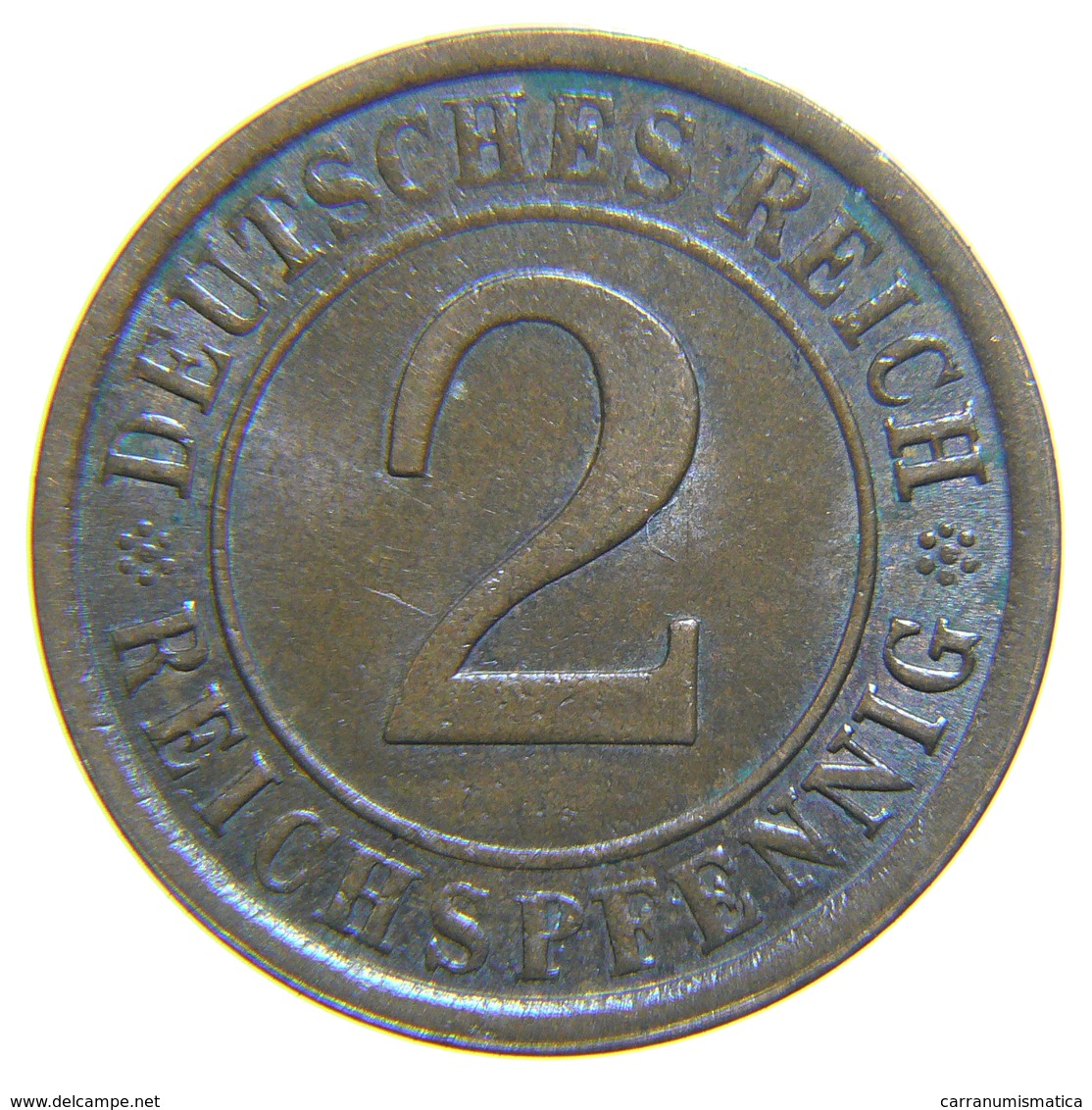 [NC] DEUTSCHLAND / GERMANY - Weimarer Republik - 2 REICHSPFENNIG ( 1924 A) - 2 Rentenpfennig & 2 Reichspfennig