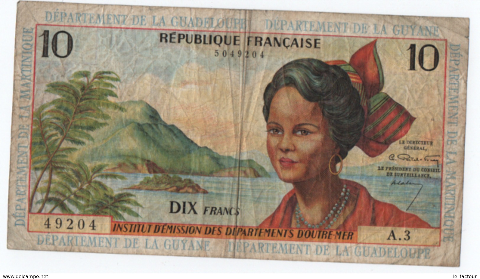 CA8 Billet Des Antilles Et De Guyane 10 Francs - Other & Unclassified