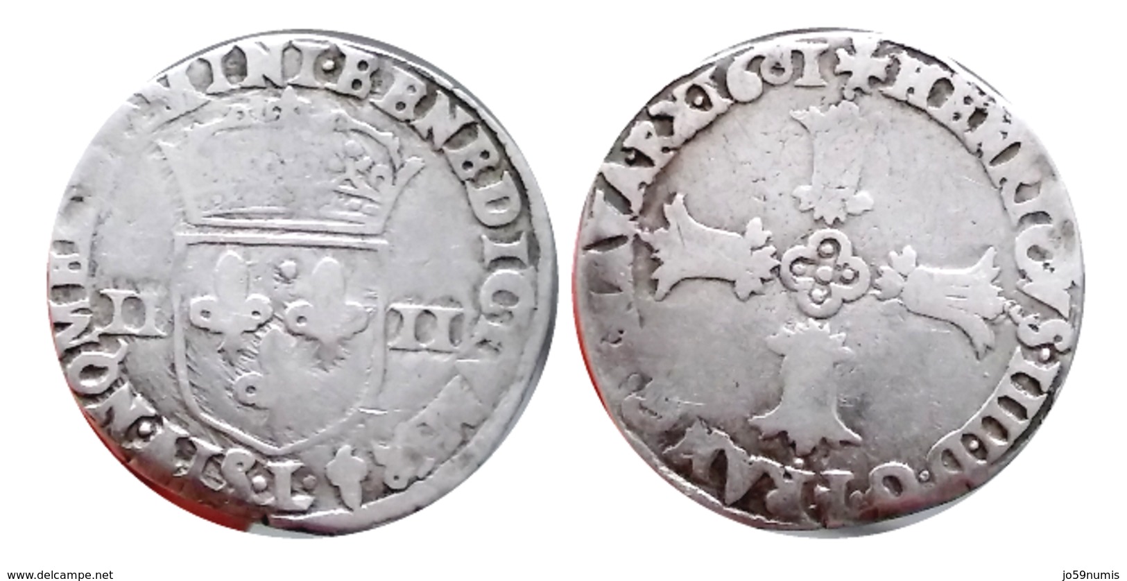 HENRI IV Quart D'Ecu 1601 L (Bayonne) Croix Feuillue De Face - 1589-1610 Hendrik IV