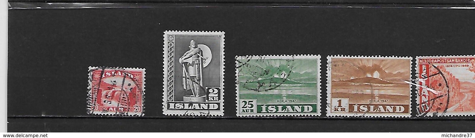 ISLANDE 140/186/209/213/223 Oblitérés Rond - Gebraucht