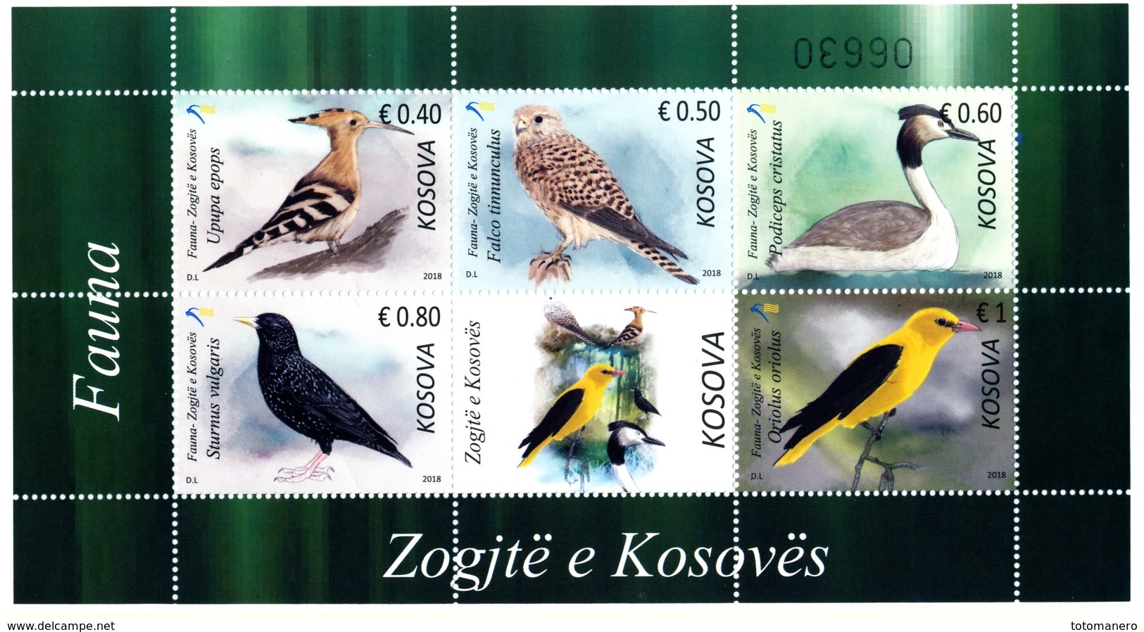 REPUBLIC OF KOSOVO 2018 - "FAUNA - Kosovo Birds" Minisheet (MNH)** - Kosovo