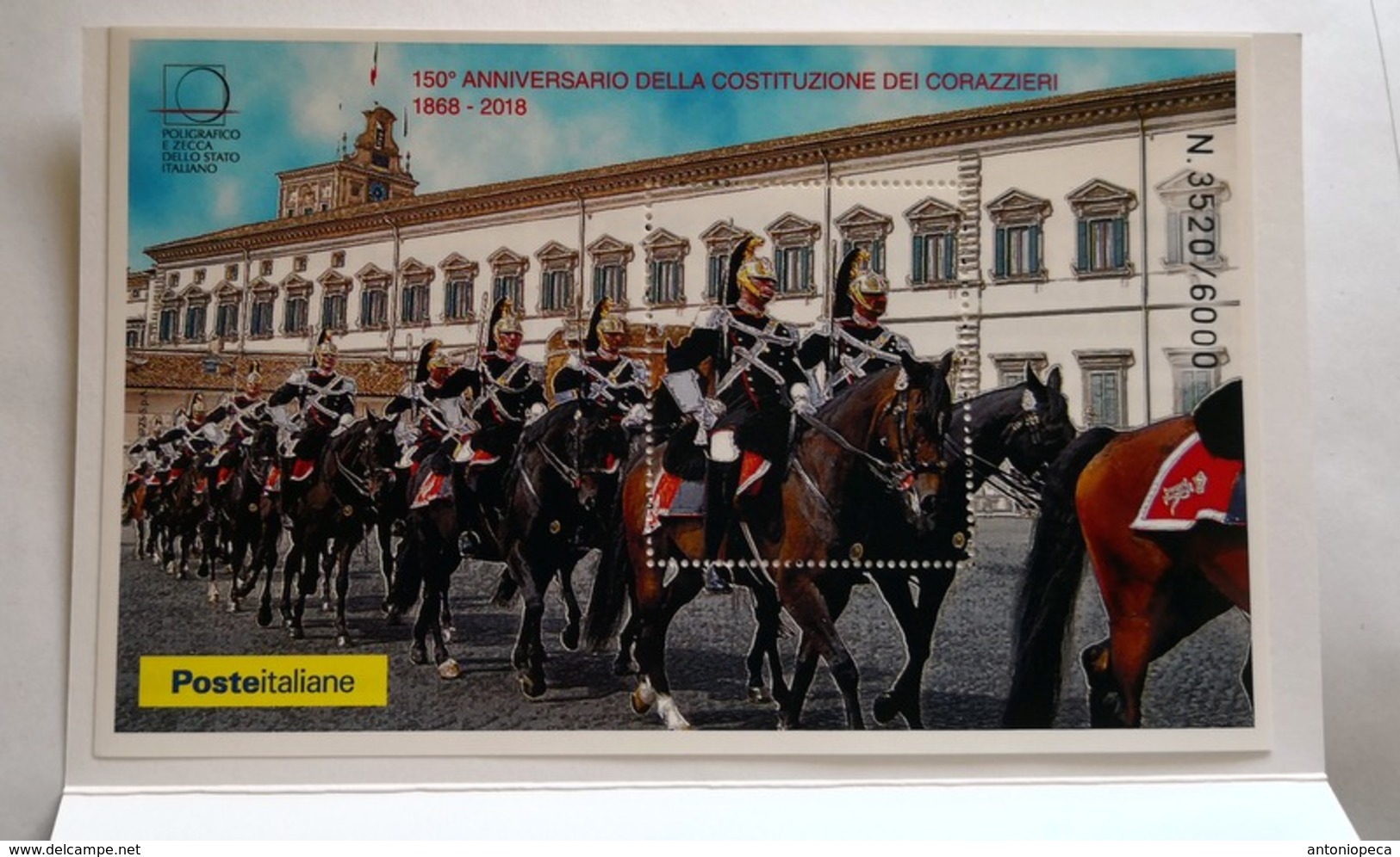 ITALIA 2018, FOGLIETTO ERINNOFILO 150 ANNI DELL'ISTITUZIONE DEI CORAZZIERI - Police & Gendarmerie