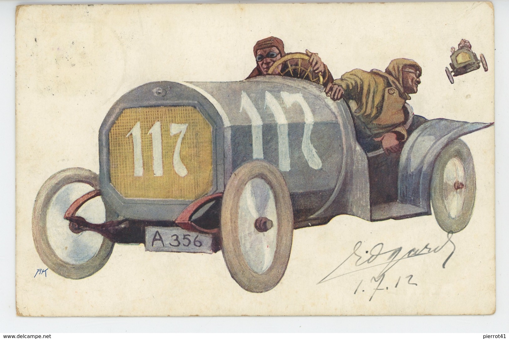 AUTOMOBILES - Jolie Carte Fantaisie Viennoise Course Automobile  - B.K.W.I  324-2 - Vienne