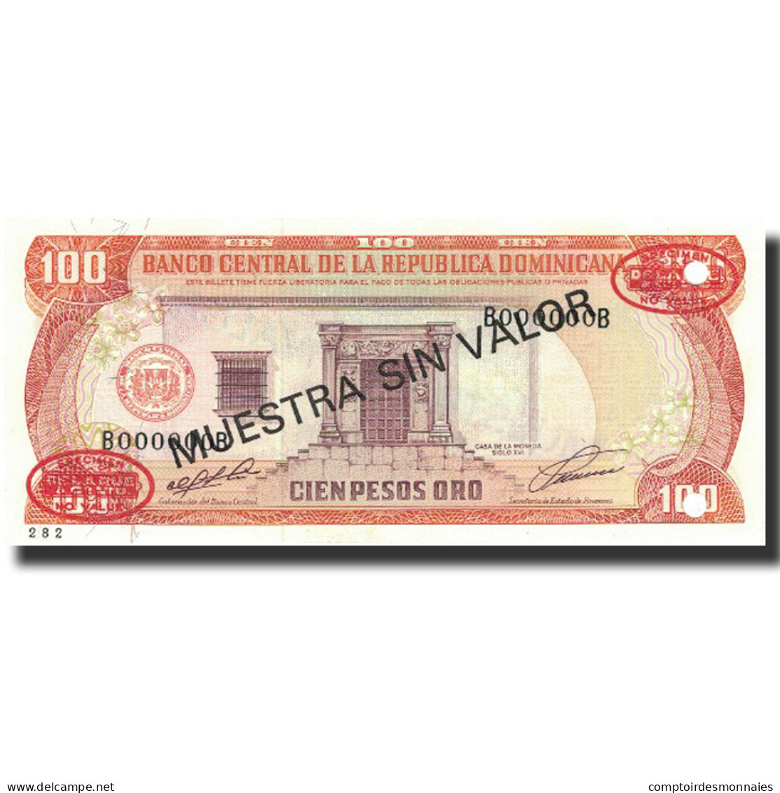 Billet, Dominican Republic, 100 Pesos Oro, 1991, 1991, Specimen, KM:136s1, NEUF - Dominikanische Rep.