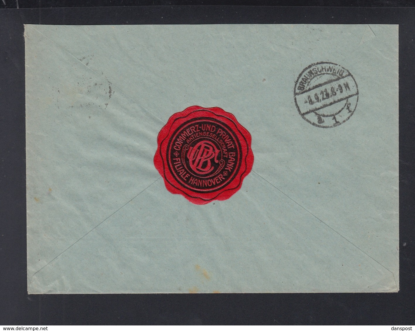 Dt. Reich R-Brief 1923 Hannover Nach Braunschweig - Briefe U. Dokumente