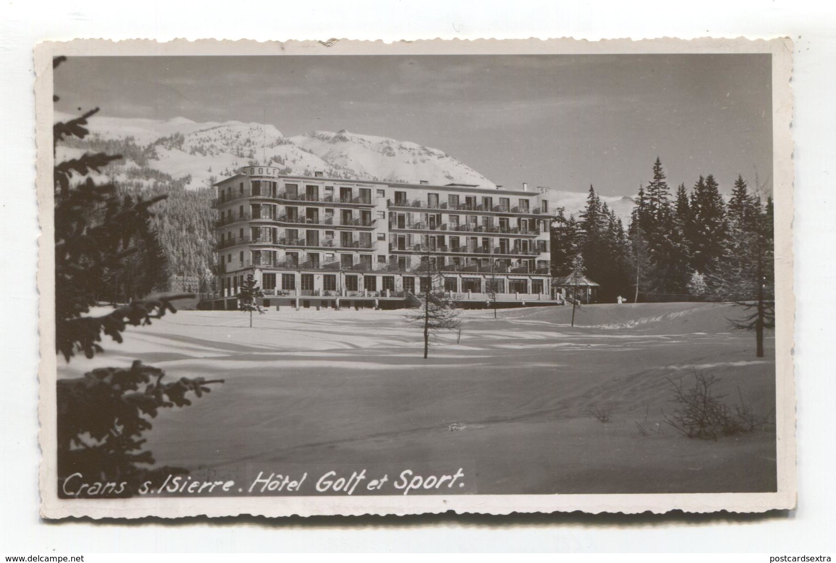 Crans-sur-Sierre - Hôtel Golf Et Sport - 1937 Carte Photo - Sierre