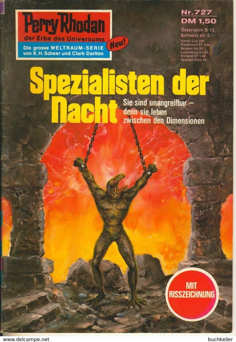 Perry Rhodan Nr. 727: Spezialisten Der Nacht - Erstauflage EA Moewig Verlag 1. Auflage - Sci-Fi