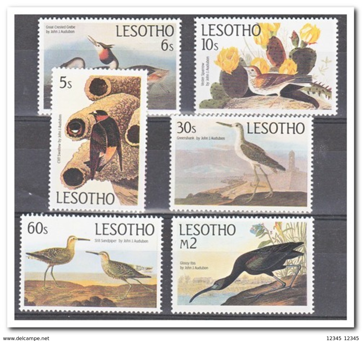 Lesotho 1985, Postfris MNH, Birds, Cacti - Lesotho (1966-...)