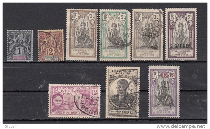 Inde  Lot De 9 Timbres - Oblitérés