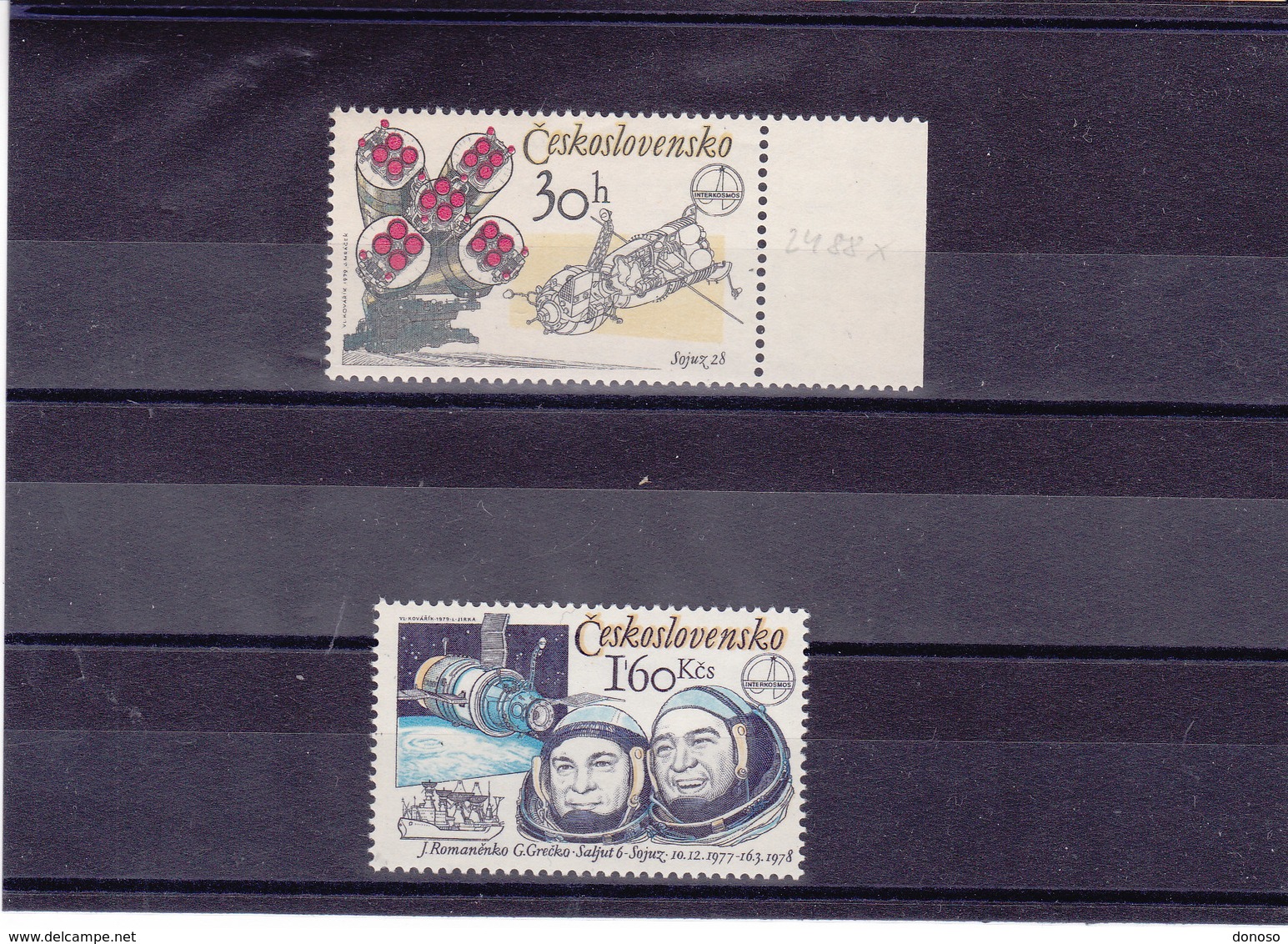 TCHECOSLOVAQUIE 1979  ESPACE Yvert 2317a + 2319a NEUF** MNH - Neufs