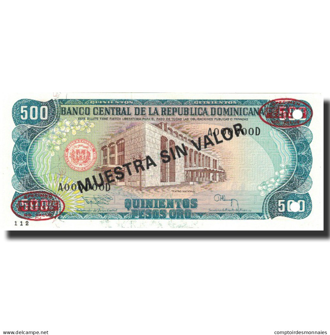 Billet, Dominican Republic, 500 Pesos Oro, 1994, 1994, Specimen, KM:137s2, NEUF - Repubblica Dominicana