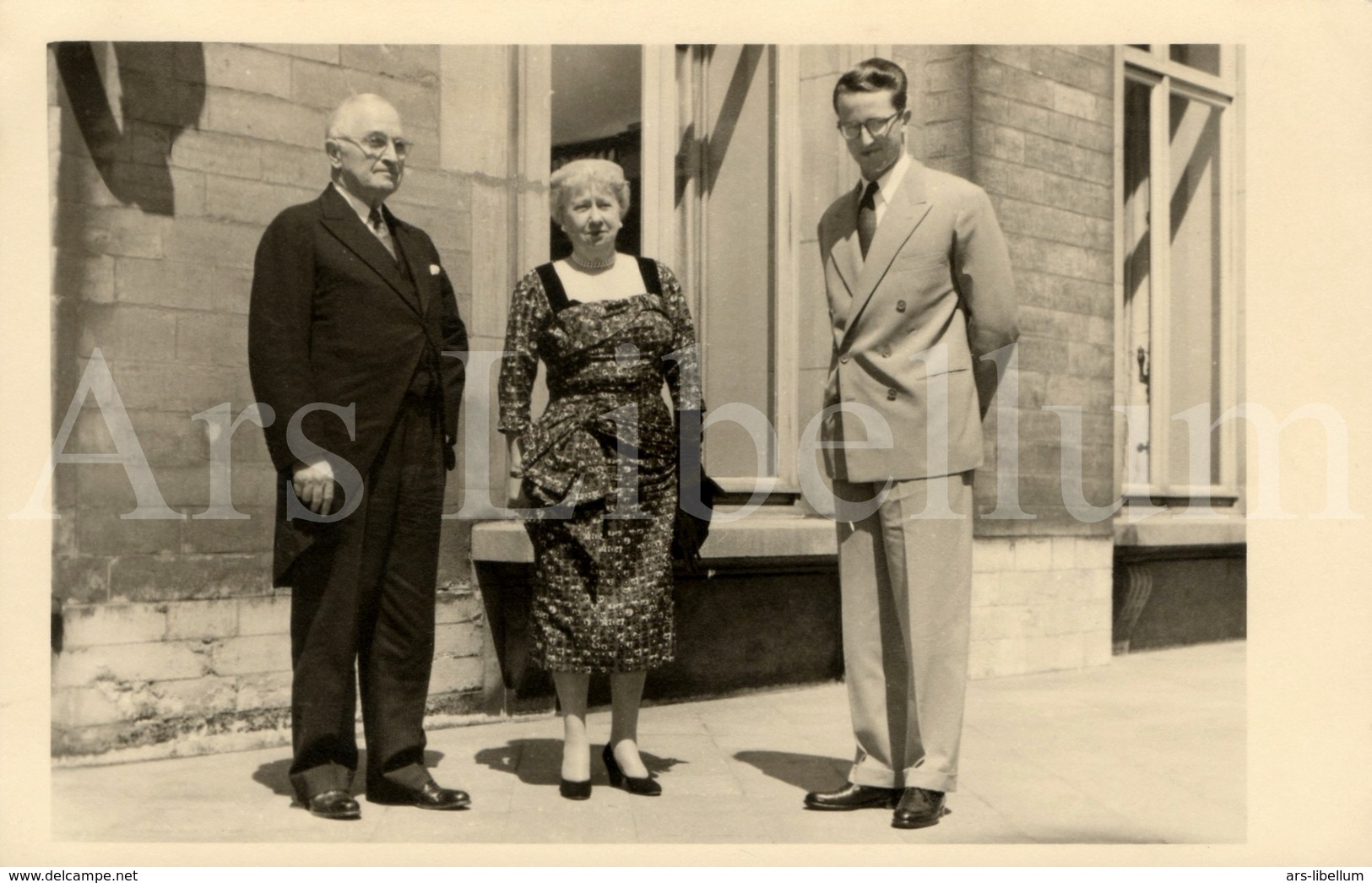 Photo Postcard / ROYALTY / Belgium / Belgique / Roi Baudouin / Koning Boudewijn / President Harry S. Truman / 1956 - Uomini Politici E Militari