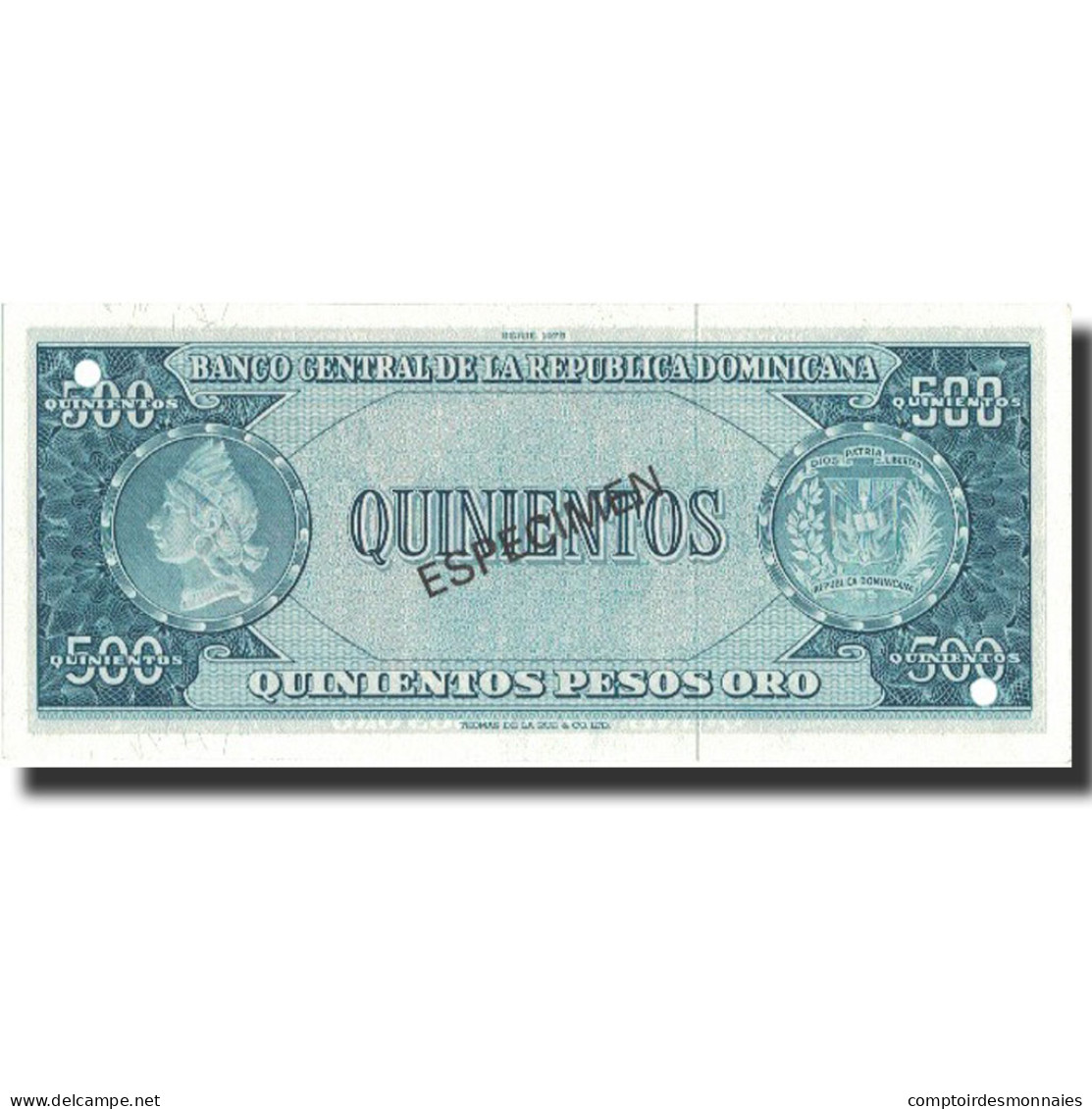 Billet, Dominican Republic, 500 Pesos Oro, 1975, 1975, Specimen, KM:114s, NEUF - Repubblica Dominicana