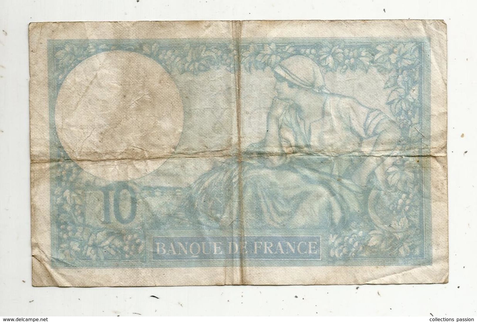 Billet , Dix Francs , 10 , MINERVE , 6-4-1939 , 2 Scans - 10 F 1916-1942 ''Minerve''