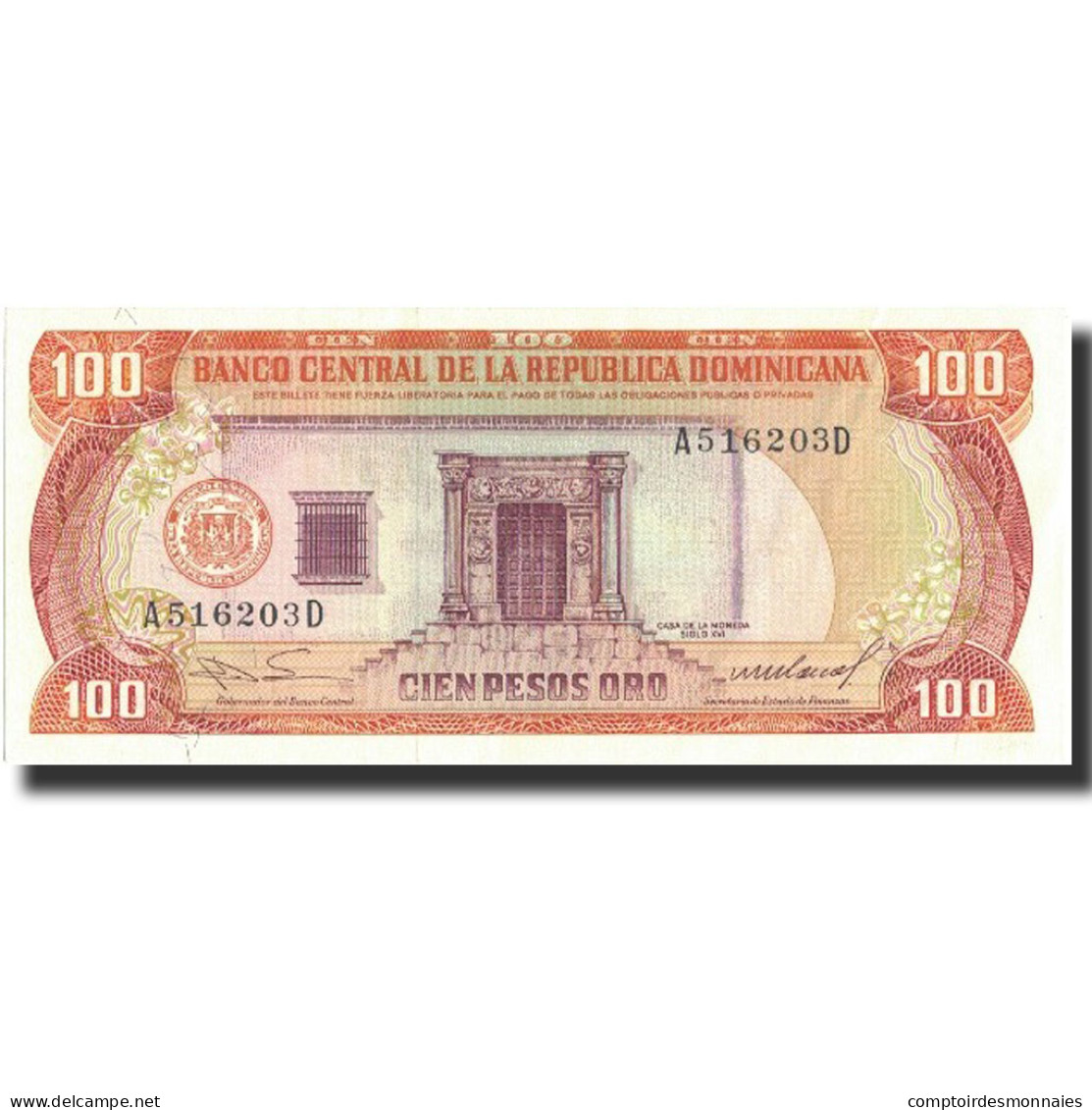 Billet, Dominican Republic, 100 Pesos Oro, 1985, 1985, KM:122b, NEUF - Repubblica Dominicana