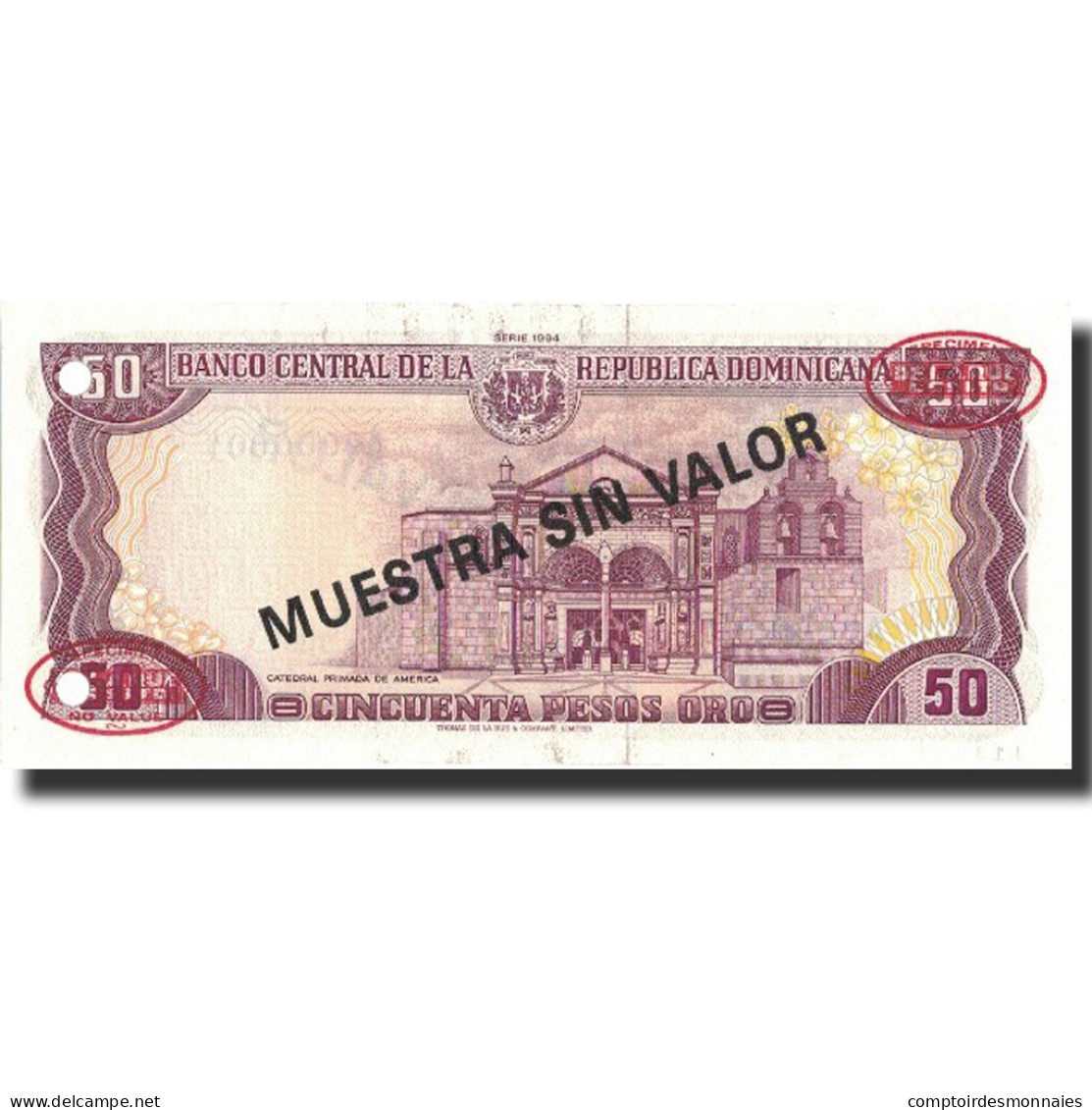 Billet, Dominican Republic, 50 Pesos Oro, 1994, 1994, Specimen, KM:135s2, NEUF - Repubblica Dominicana