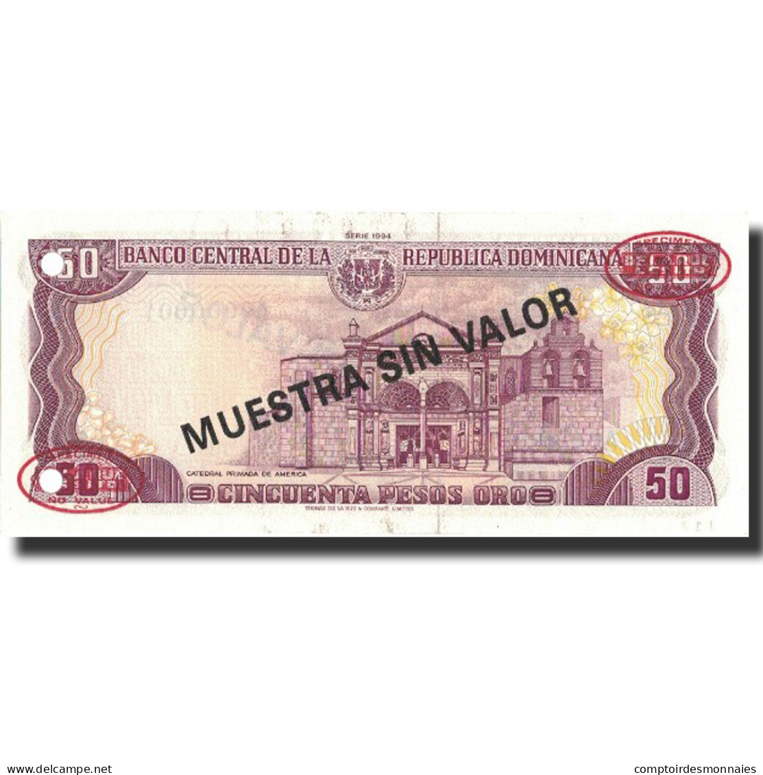 Billet, Dominican Republic, 50 Pesos Oro, 1994, 1994, Specimen, KM:135s2, NEUF - Dominicana
