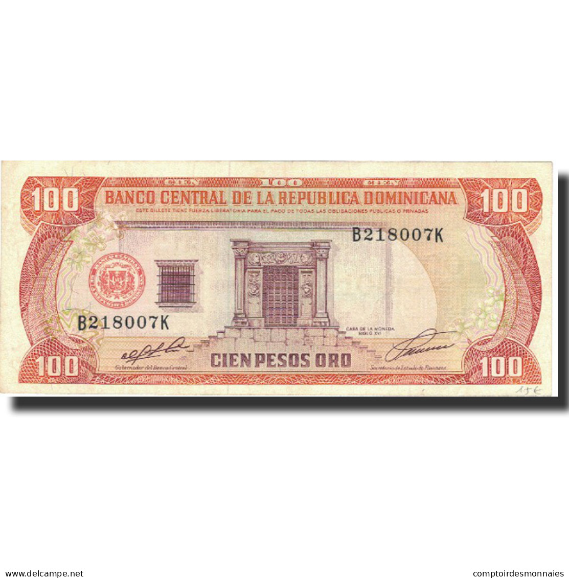 Billet, Dominican Republic, 100 Pesos Oro, 1991, 1991, KM:136a, SPL - Dominicaine