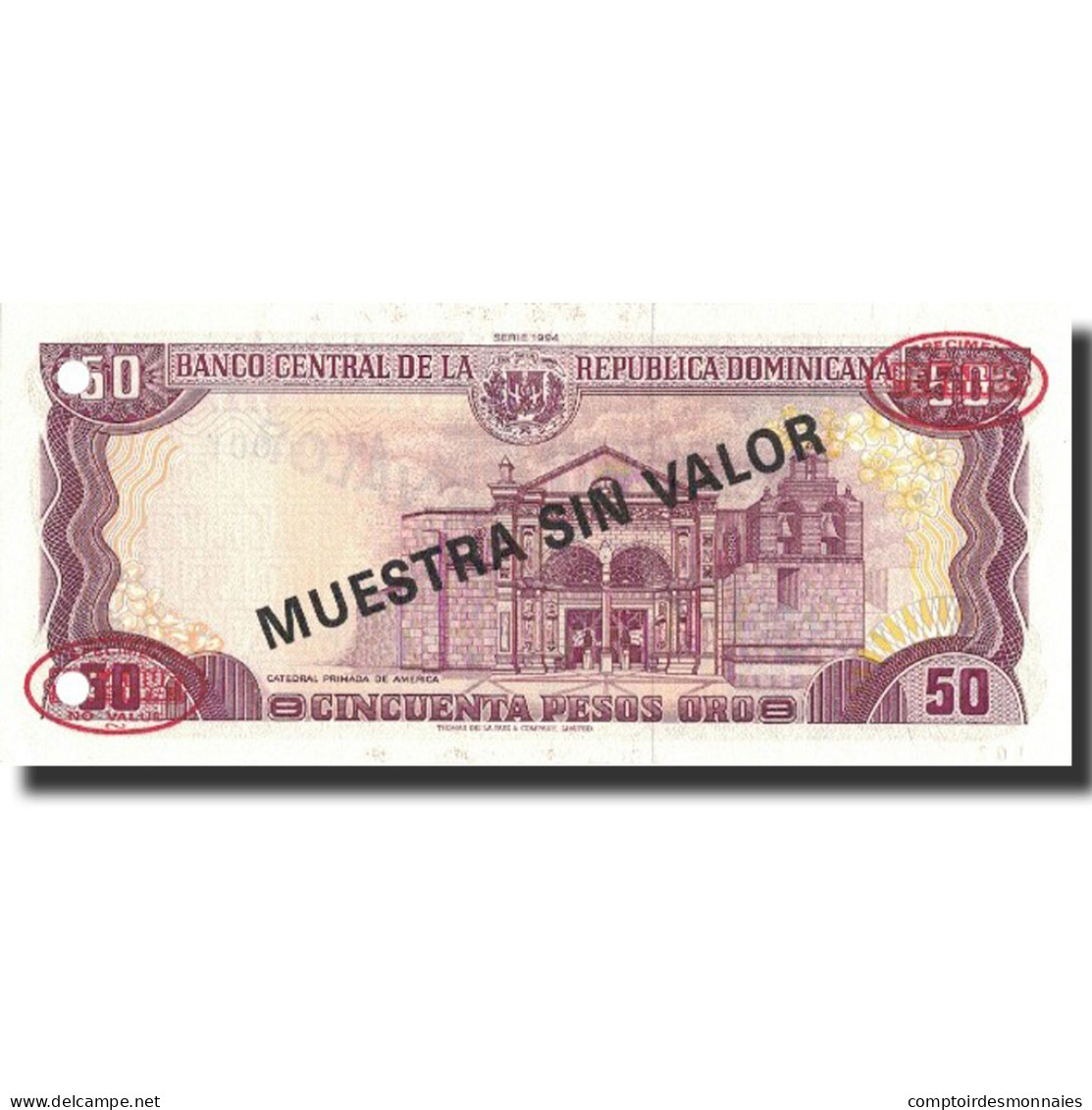 Billet, Dominican Republic, 50 Pesos Oro, 1994, 1994, Specimen, KM:135s2, NEUF - Dominicana