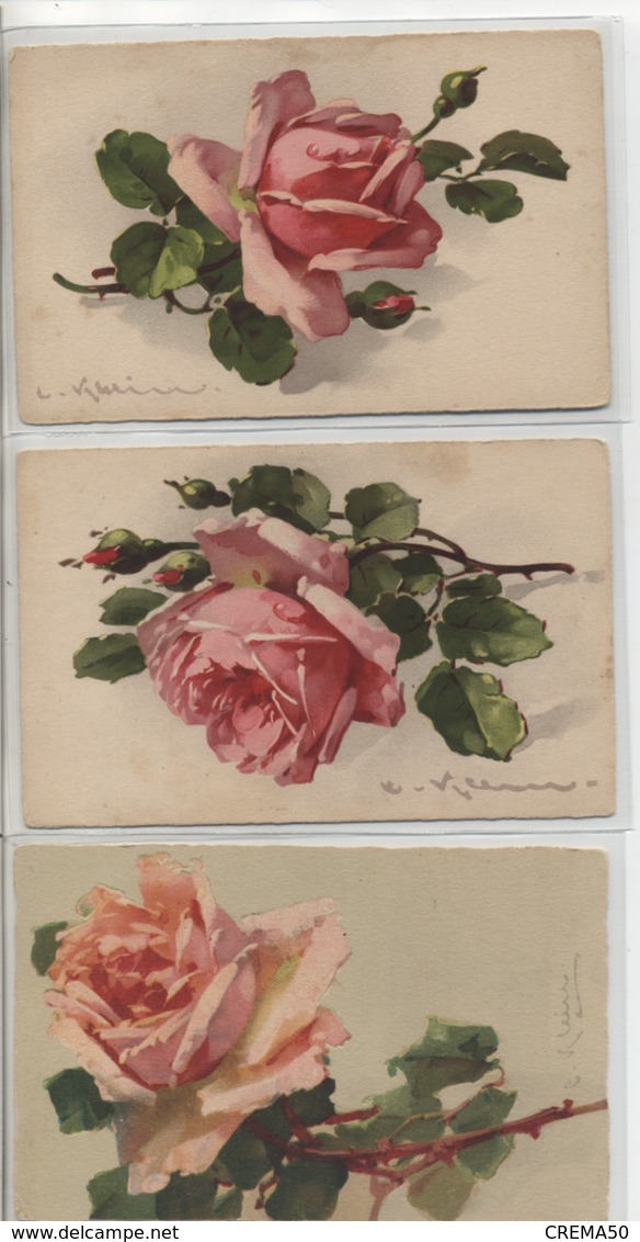 KLEIN - LOT DE 3 CARTES - ROSE - - Klein, Catharina