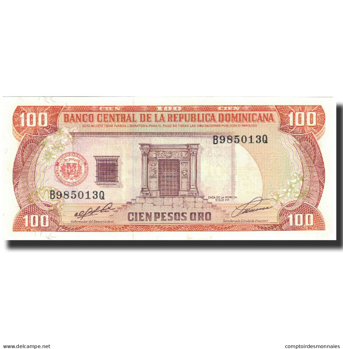 Billet, Dominican Republic, 100 Pesos Oro, 1991, 1991, KM:136a, NEUF - Dominicaine