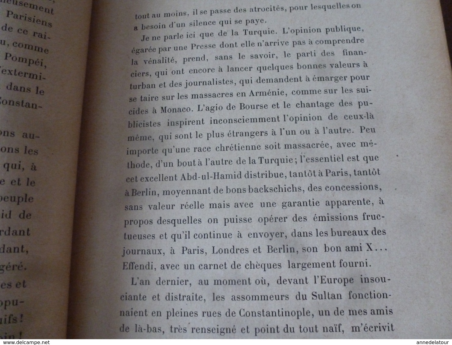 1897 CHEZ LES GRECS DE TURQUIE (Smyrne,Lesbos,Lemnos,Thasos,Mont Athos); Les Massacres en Arménie;etc -par L. De Launay