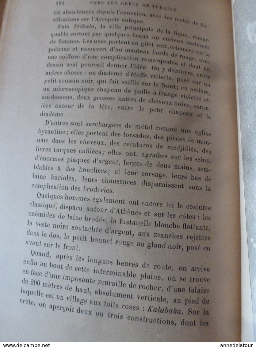 1897 CHEZ LES GRECS DE TURQUIE (Smyrne,Lesbos,Lemnos,Thasos,Mont Athos); Les Massacres en Arménie;etc -par L. De Launay