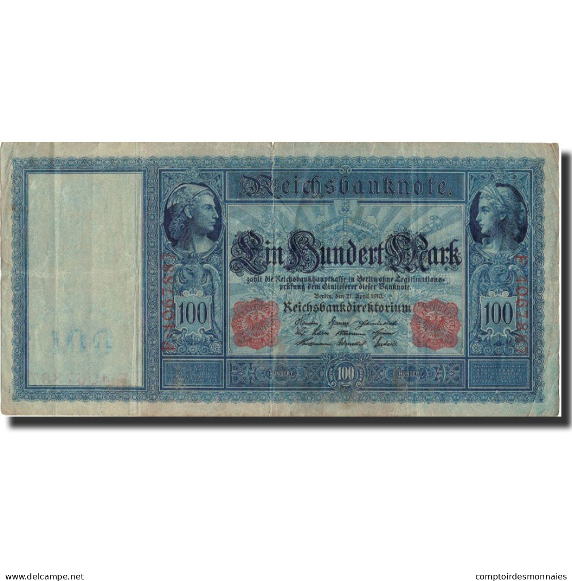 Billet, Allemagne, 100 Mark, 1910, 1910-04-21, KM:42, TB - 100 Mark