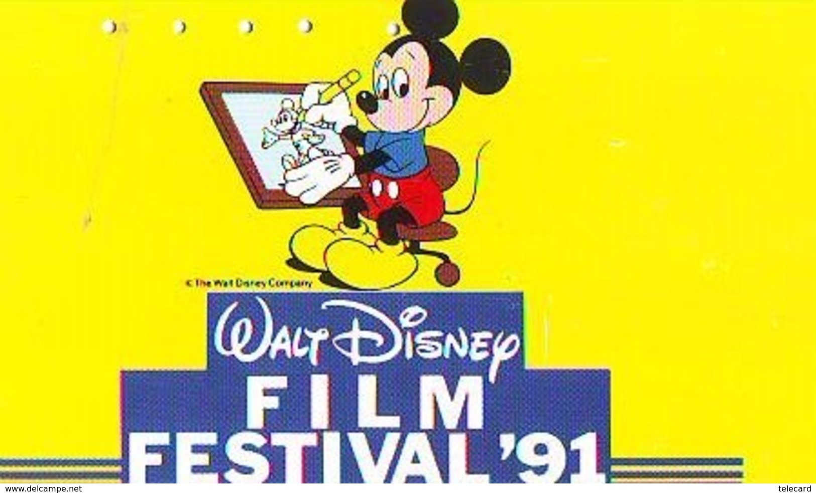 110-011 - DISNEY (6370) MICKEY / FILM FESTIVAL 1991 - Japan Phonecard Telefonkarte - Disney