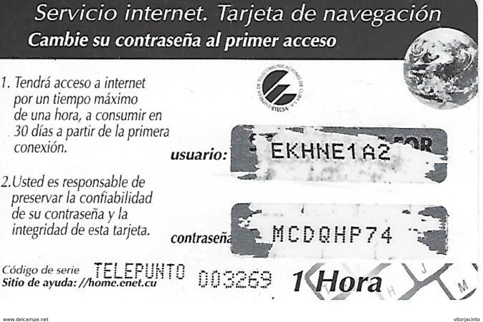 Etecsa Internet  Service - 1 Hour - Cuba - Cuba