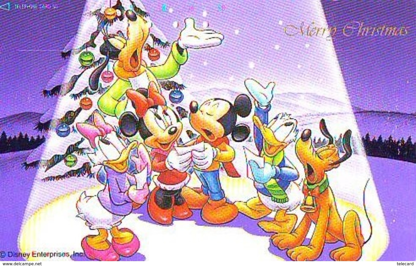 Télécarte Japon * 110-180835 * DISNEY  (6376) MERRY CHRISTMAS * PHONECARD JAPAN * - Disney