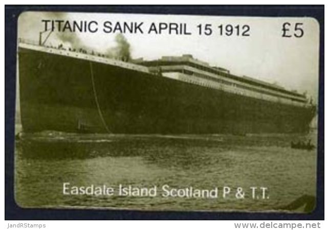 20510 (cinema) Telephone Card - Easdale Titanic #05 5 (collector's) Card (green &amp; White From A Limited Edition Of 12 - Cinema