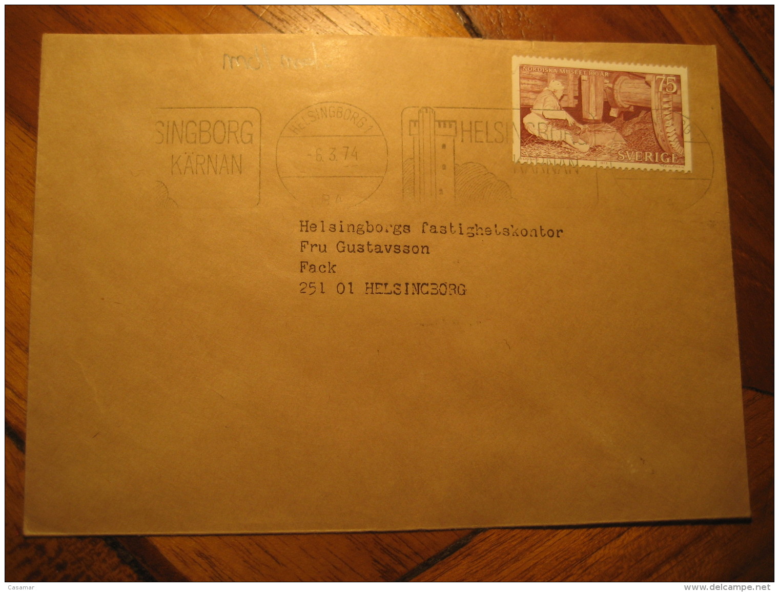 HELSINGBORG 1974 Mill Mol Stamp On Cover SWEDEN Mills Moulin Moulins - Windmills