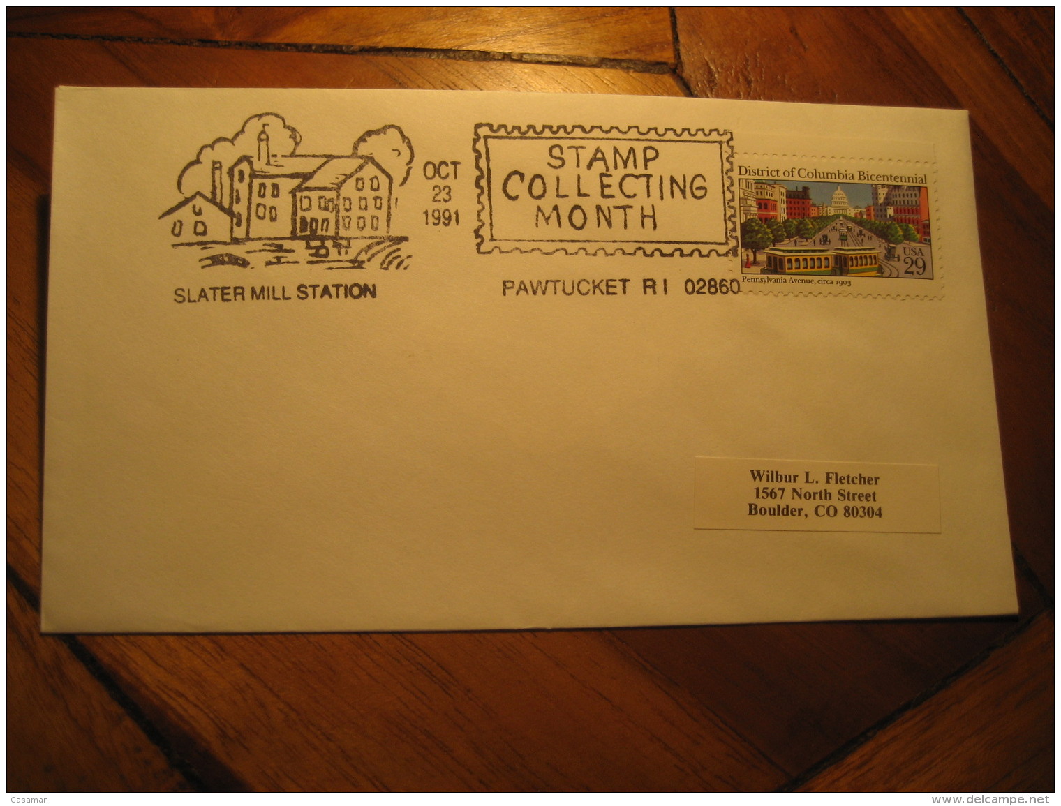 PAWTUCKET 1991 Slater Mill Windmill Cancel Cover USA Mill Mills Moulin A Vent Moulins Windmills - Windmills