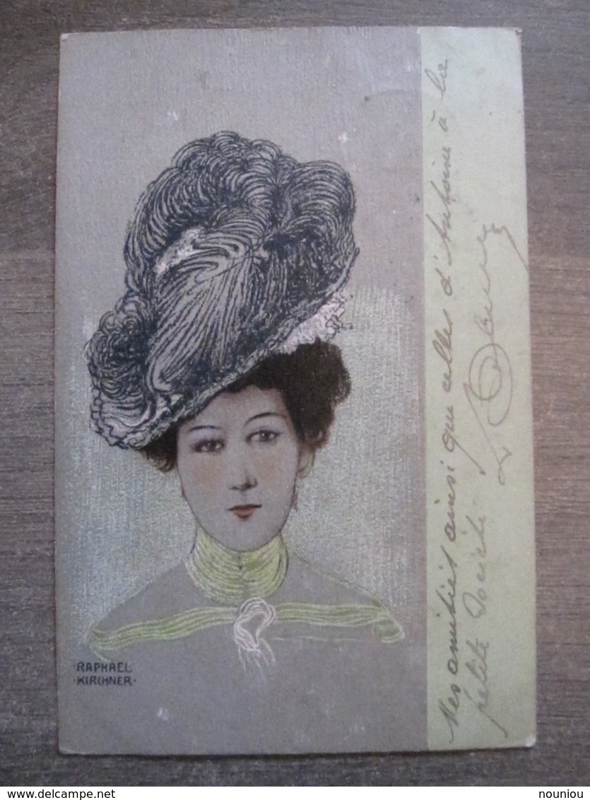 Cpa Litho Illustrateur - Raphael Kirchner - Femme Au Chapeau - 1903 - Kirchner, Raphael