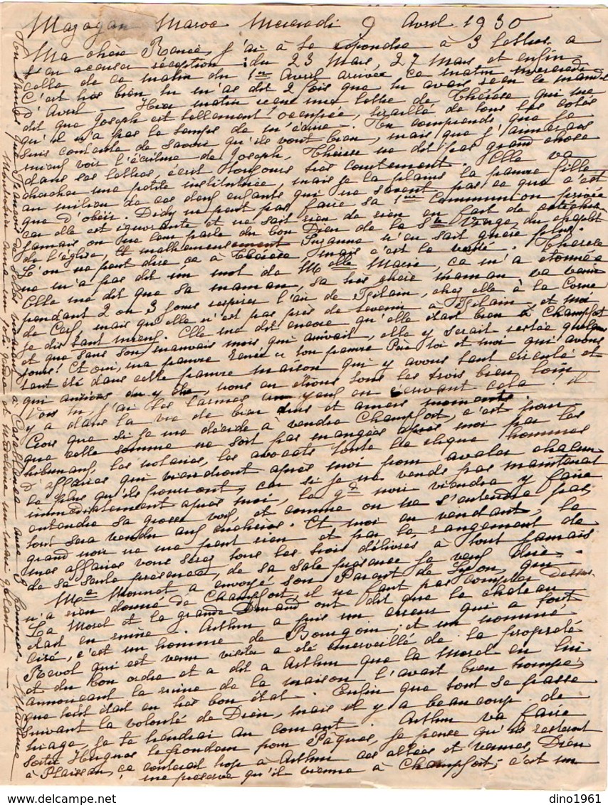 VP12.215 - Lettre De Mme La Comtesse De LEUSSE à MAZAGAN (Maroc ) Pour Mme La Comtesse De PERINI à MARSEILLE - Manuscripts