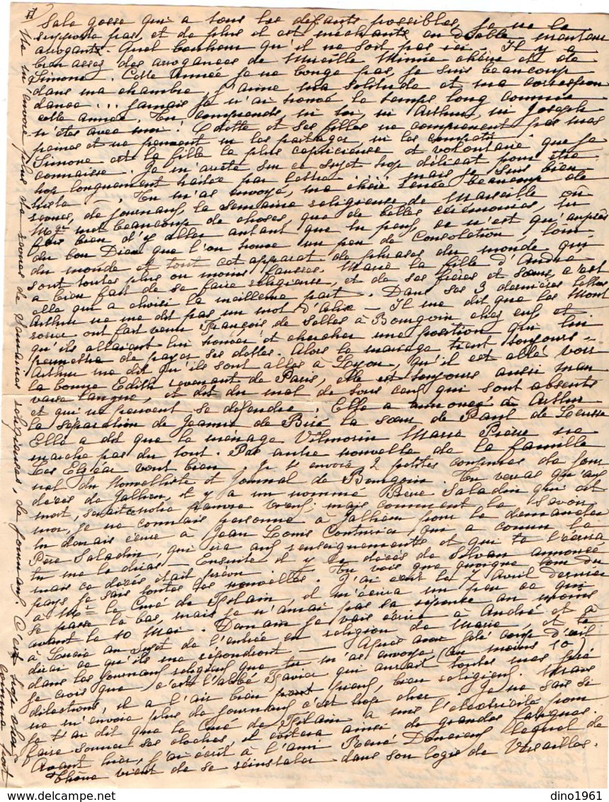 VP12.215 - Lettre De Mme La Comtesse De LEUSSE à MAZAGAN (Maroc ) Pour Mme La Comtesse De PERINI à MARSEILLE - Manuscripts