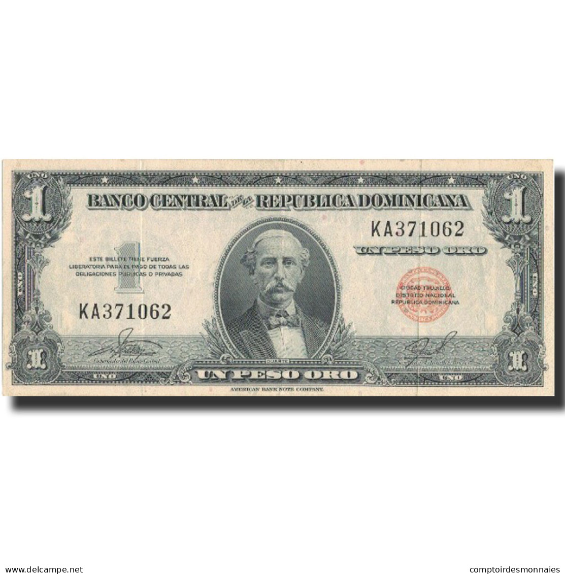 Billet, Dominican Republic, 1 Peso Oro, Undated (1962-63), KM:91a, SUP - Dominicaine