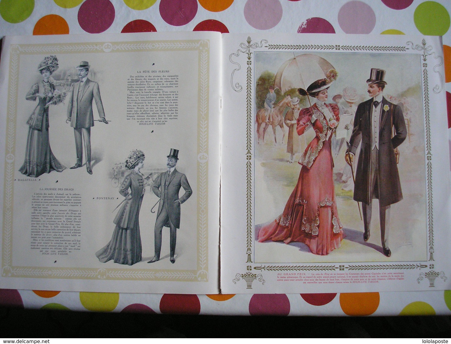 MODE AUTREFOIS  High Life Taylor : " SOUS L'EMPIRE " superbes illustrations couleurs impr. DRAEGER 1904