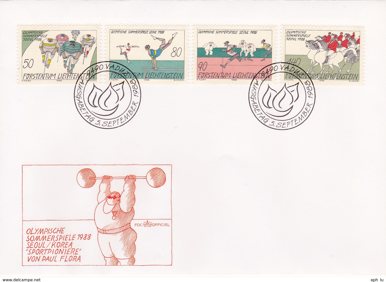 FDC Liechtenstein (br4493) - Ete 1988: Séoul