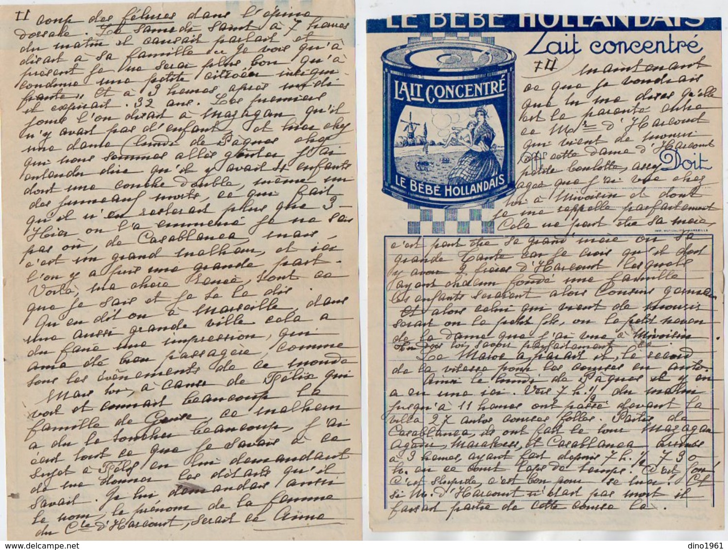 VP12.218 - Lettre De Mme La Comtesse De LEUSSE à MAZAGAN (Maroc ) Pour Mme La Comtesse De PERINI à MARSEILLE - Manuscripts