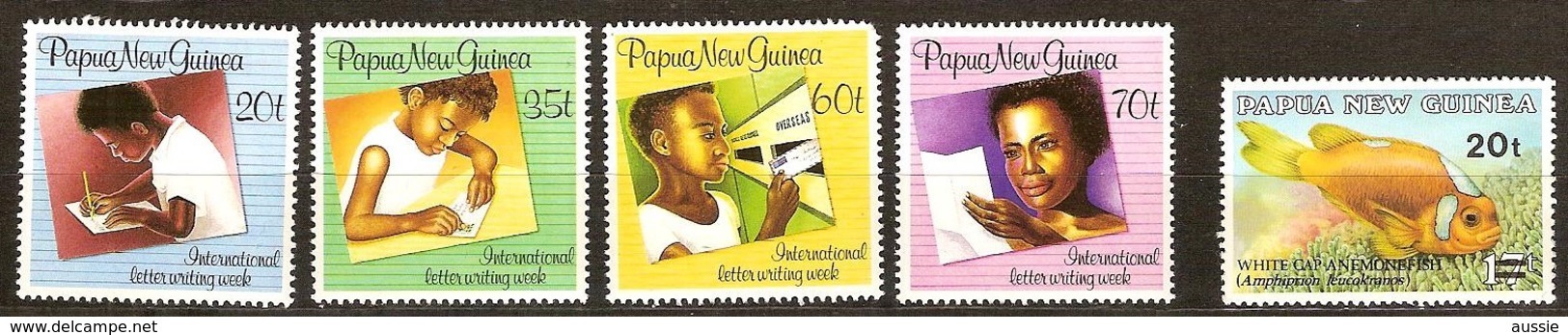 Papouasie Papua New Guinea 1989 Yvert 583-586 Et 596 *** MNH Cote 7,00 Euro - Papua-Neuguinea