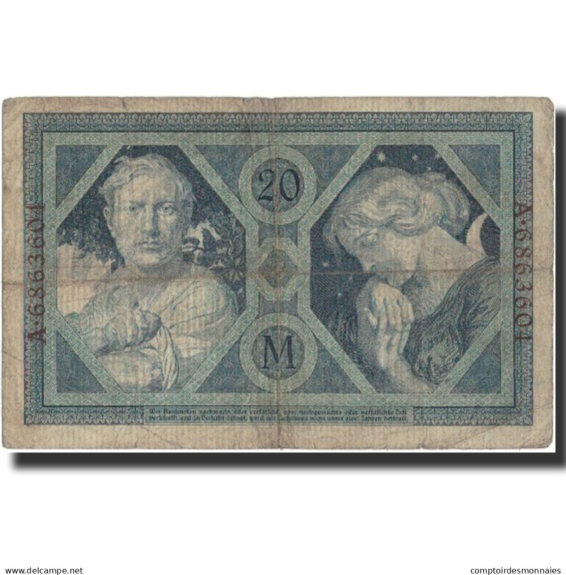 Billet, Allemagne, 20 Mark, 1915, 1906-03-10, KM:63, TB - 20 Mark