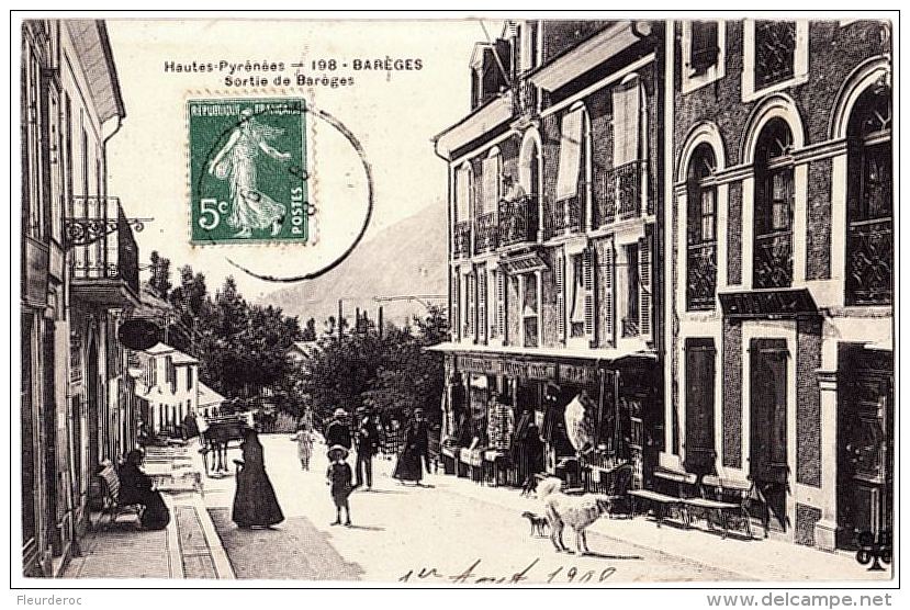 65 - B56524CPA - BAREGES - Sortie De Bareges, Magasin - Carte Recoupee - Assez Bon état - HAUTES-PYRENEES - Autres & Non Classés