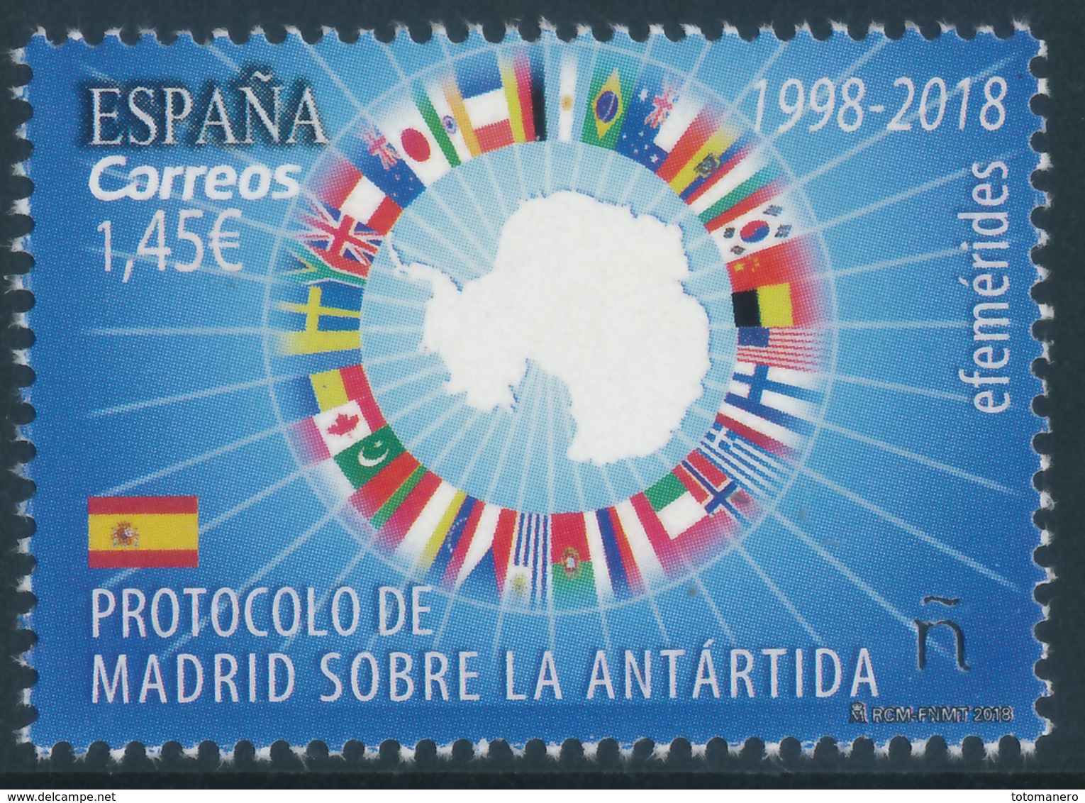 SPAIN 2018 Antarctic Treaty - Madrid Protocol 1998-2018** - Tratado Antártico